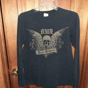 BMB BRET MICHAELS BAND SHIRT BLACK OLIVE 80S HAIR
